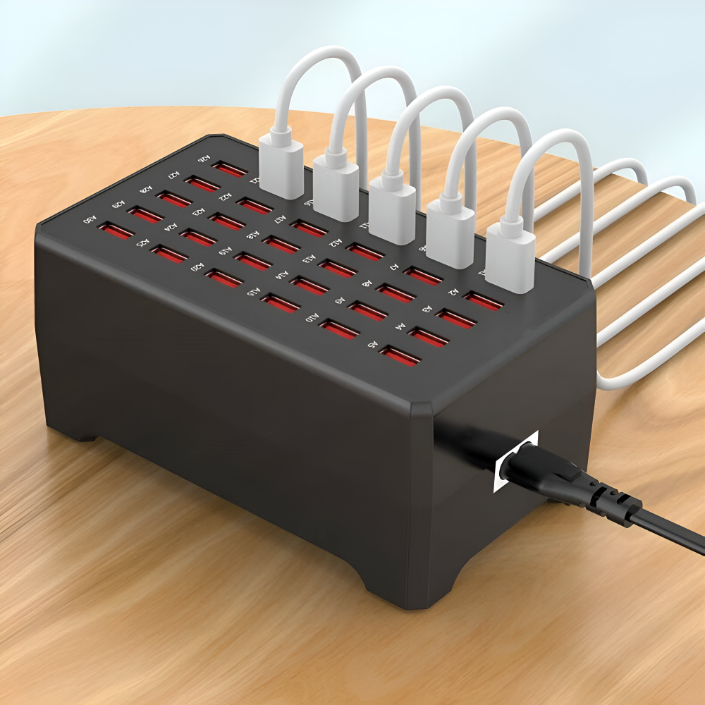 Universal Multi-USB Charging Station with 30 Ports and 150W Output – Fast Charging for Home, Office, and Travel 4