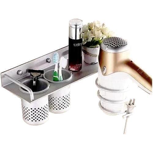 Wall Mount Bathroom Hair Dryer Storage Holder - Halri