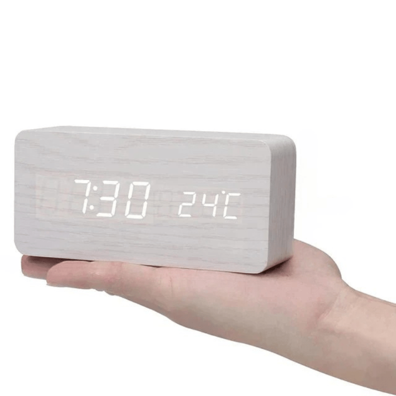 Modern Wooden Digital Clock