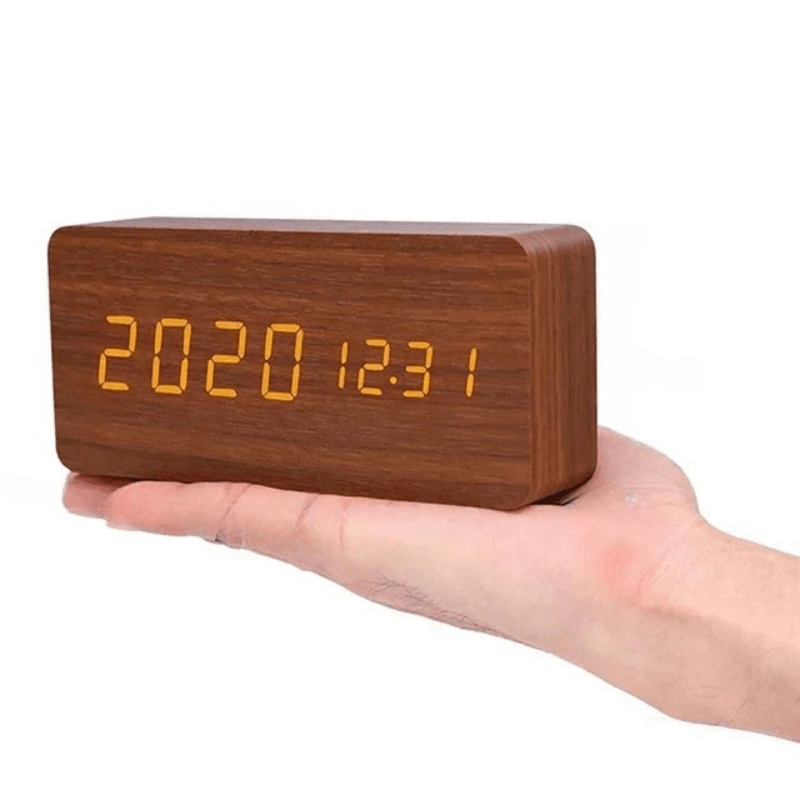 Modern Wooden Digital Clock