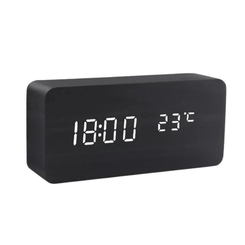 Modern Wooden Digital Clock
