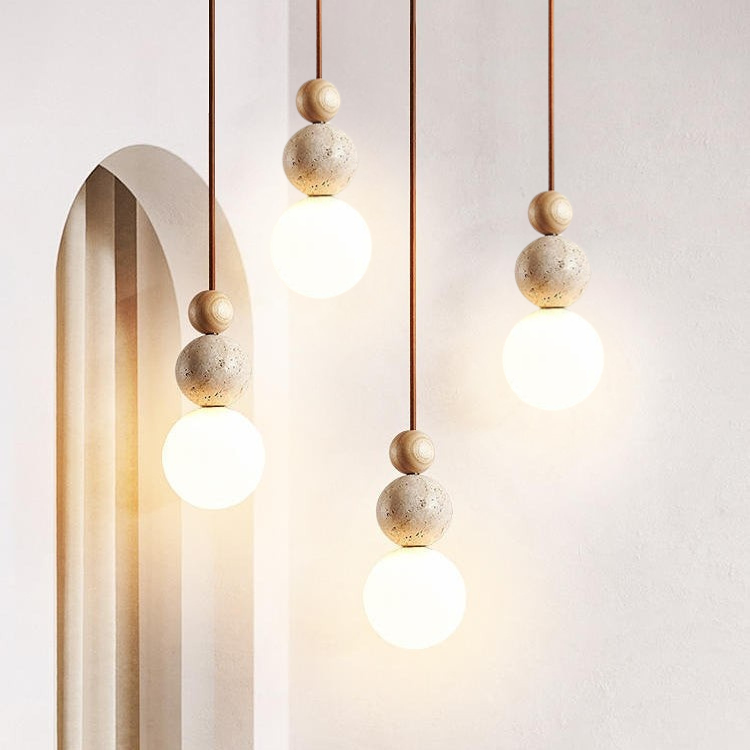 Simple Stone Drop Ceiling Light