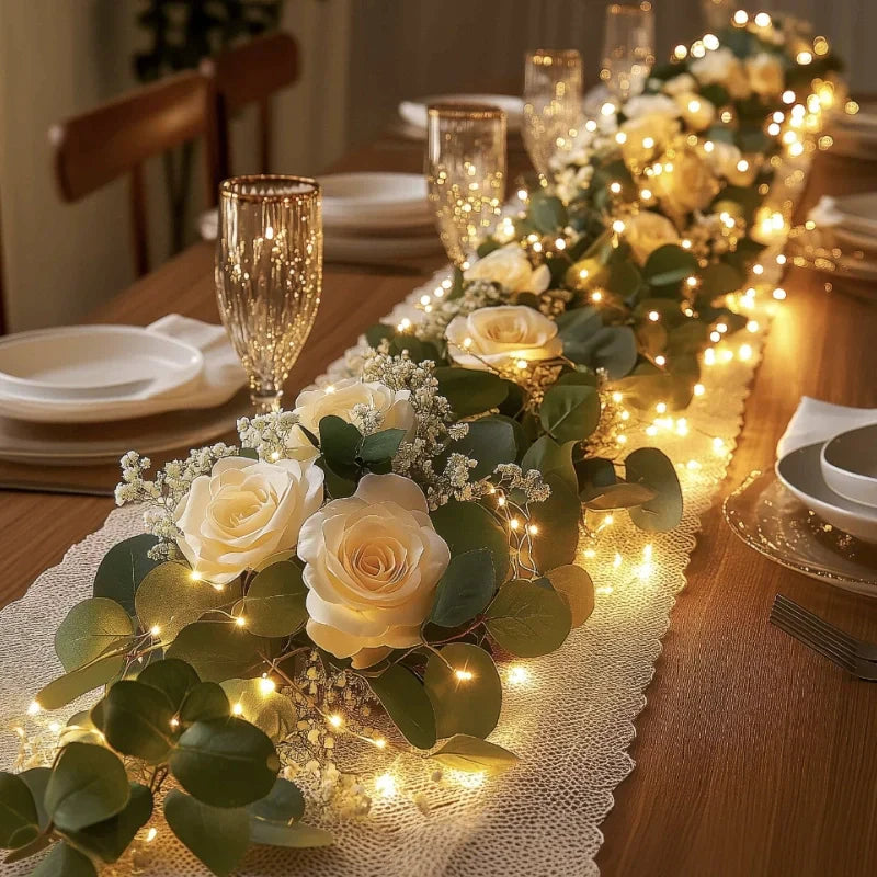Floral String Table Lamp