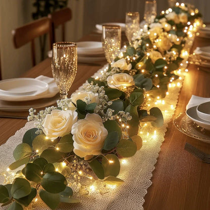 Floral String Table Lamp
