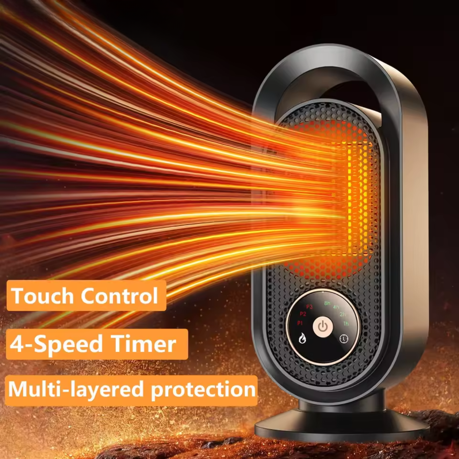Compact 1000W Personal Space Heater for Home Office - Halri