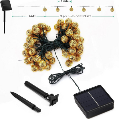 Bright Solar Powered Outdoor String Lanterns