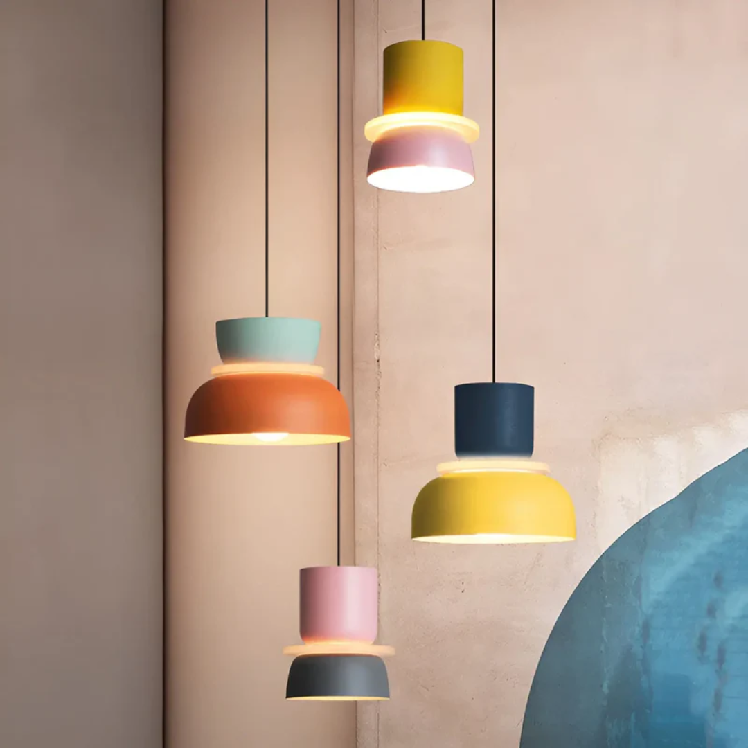 Bright Colorful Glass Pendant Lamp
