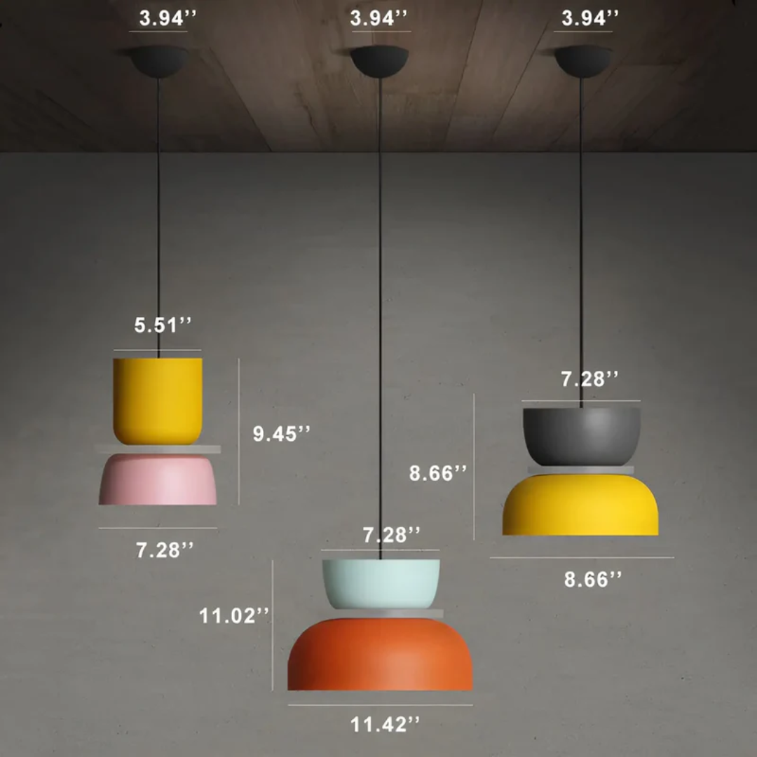 Bright Colorful Glass Pendant Lamp