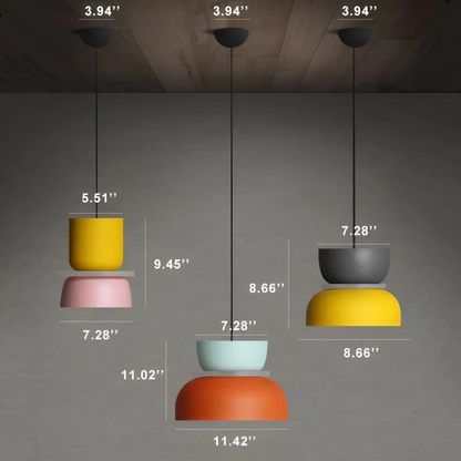 Bright Colorful Glass Pendant Lamp