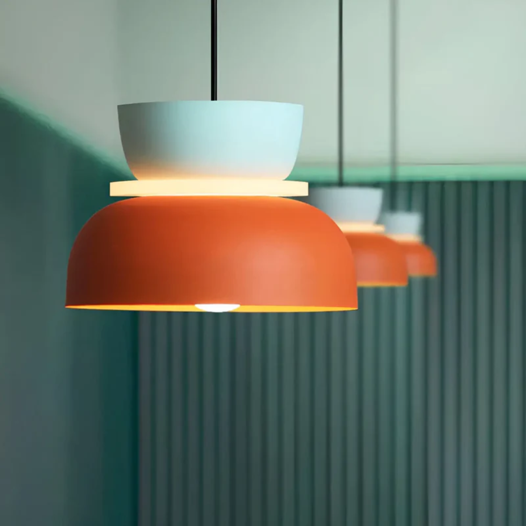 Bright Colorful Glass Pendant Lamp