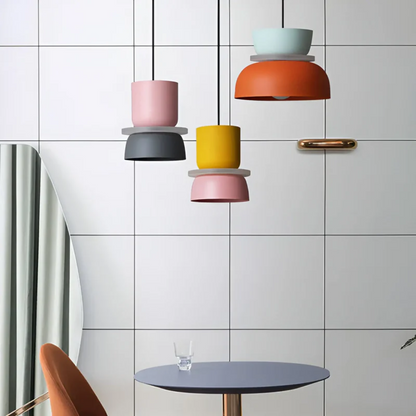 Bright Colorful Glass Pendant Lamp