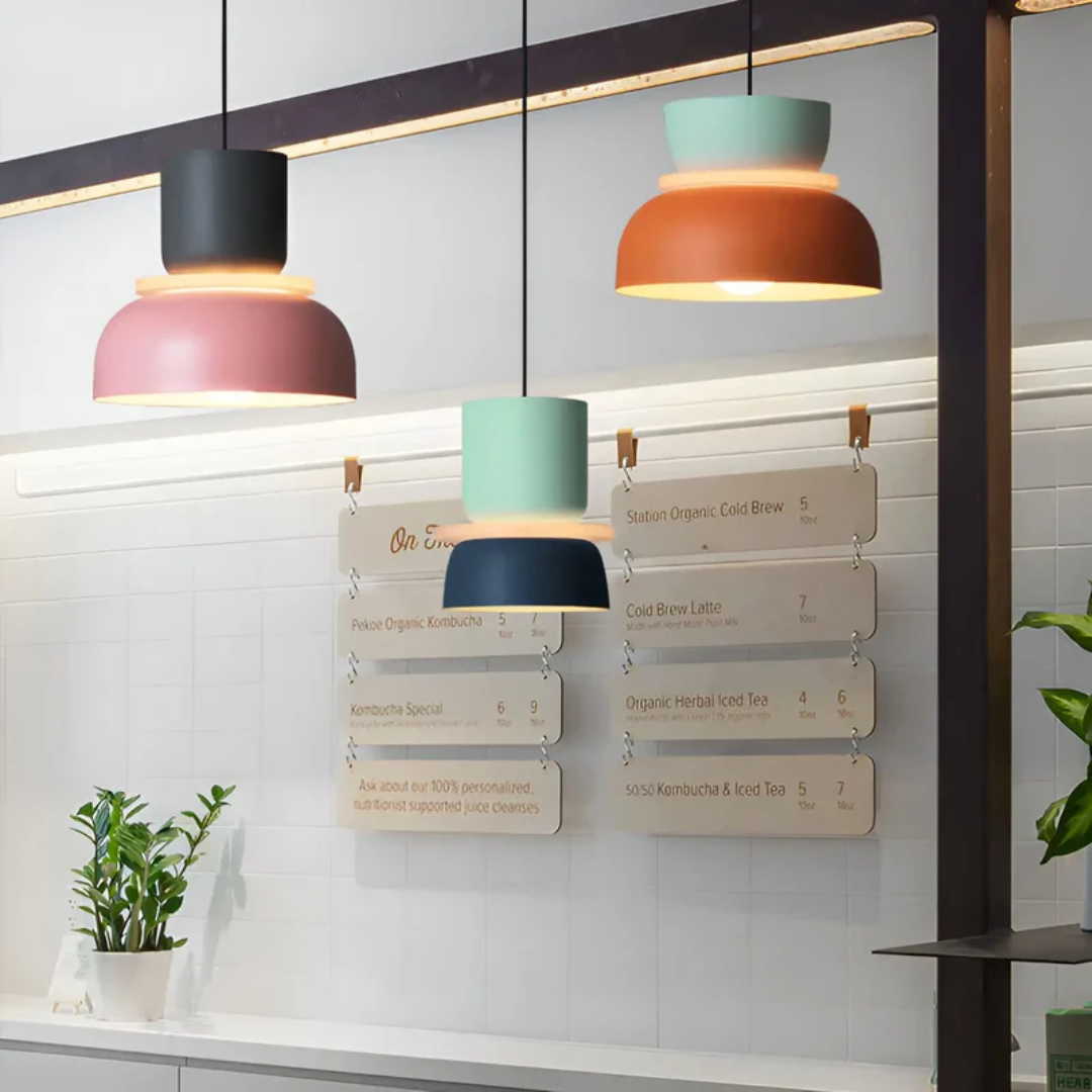 Bright Colorful Glass Pendant Lamp