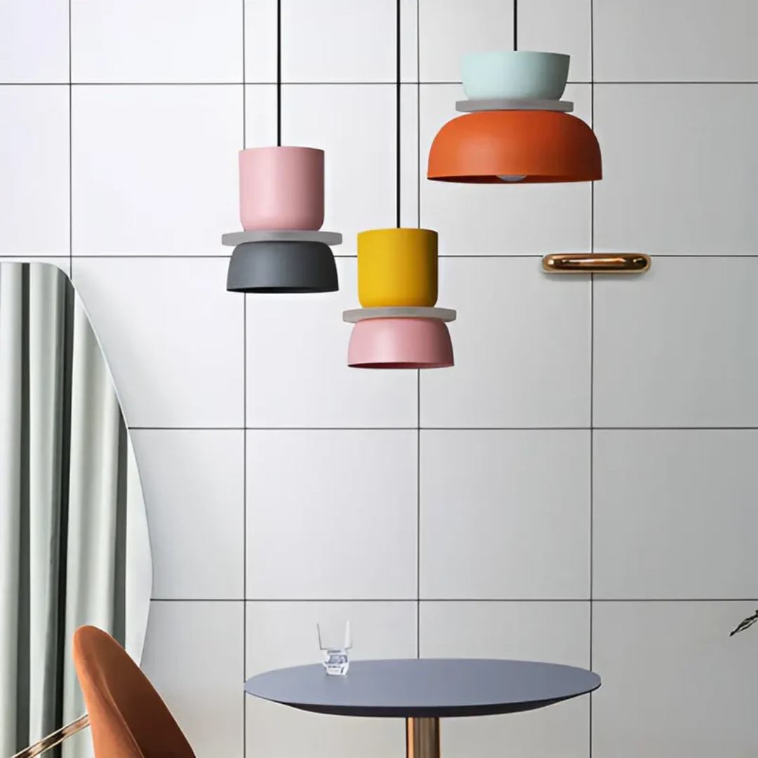 Bright Colorful Glass Pendant Lamp