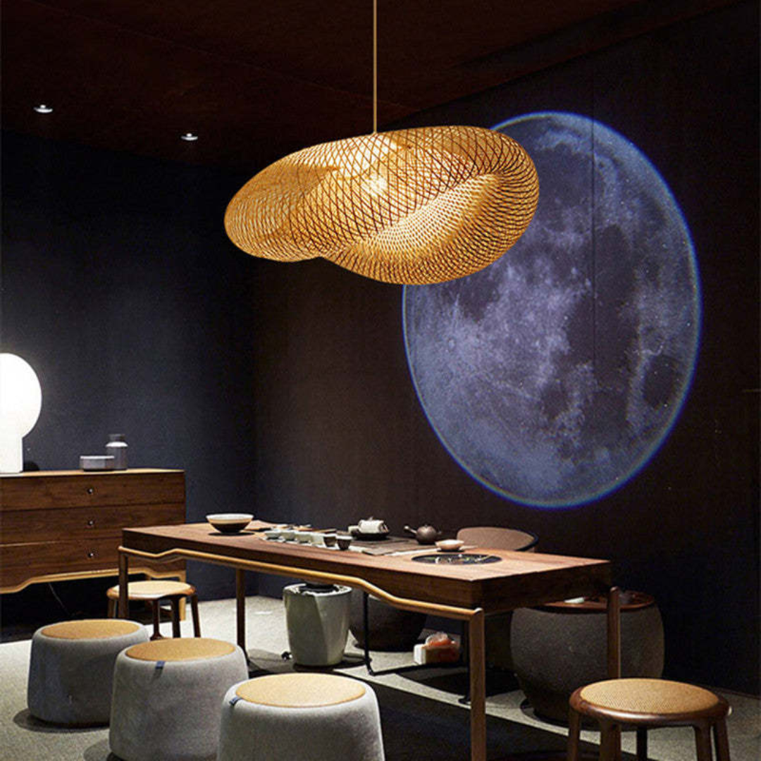 Natural Bamboo LED Hanging Light Balls - Halri