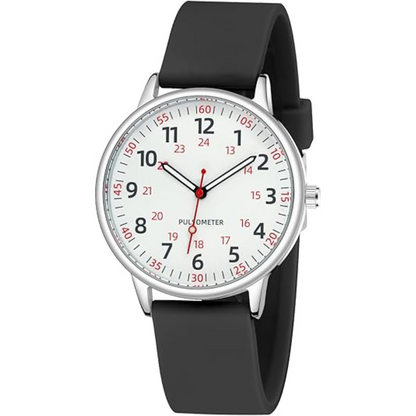 Fashionable Ladies Clip-On Waterproof Silicone Watch - Halri
