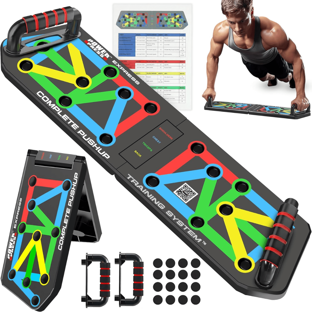 Portable Push Up Board with 30 Exercise Options