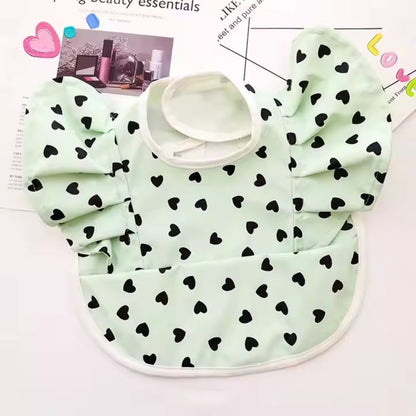 Practical Baby Bib with Sleeves - Easy Clean Feeding Bib