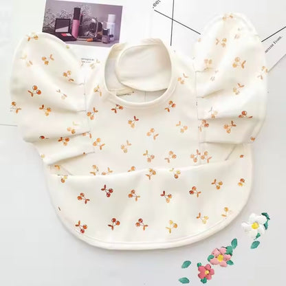 Practical Baby Bib with Sleeves - Easy Clean Feeding Bib