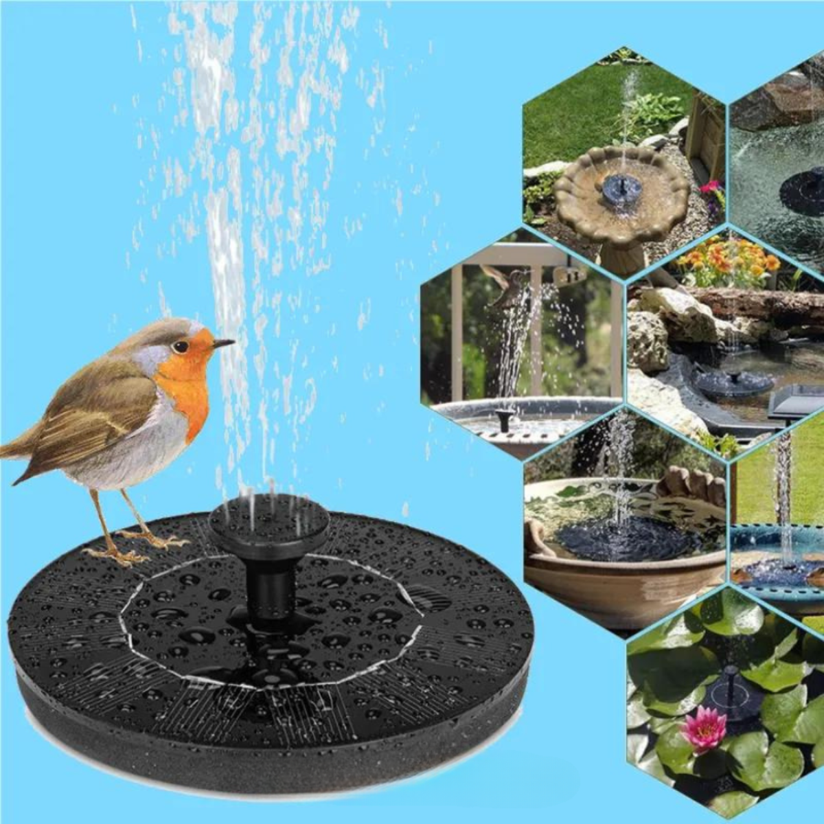 Nature Inspired Solar Water Fountain - Halri