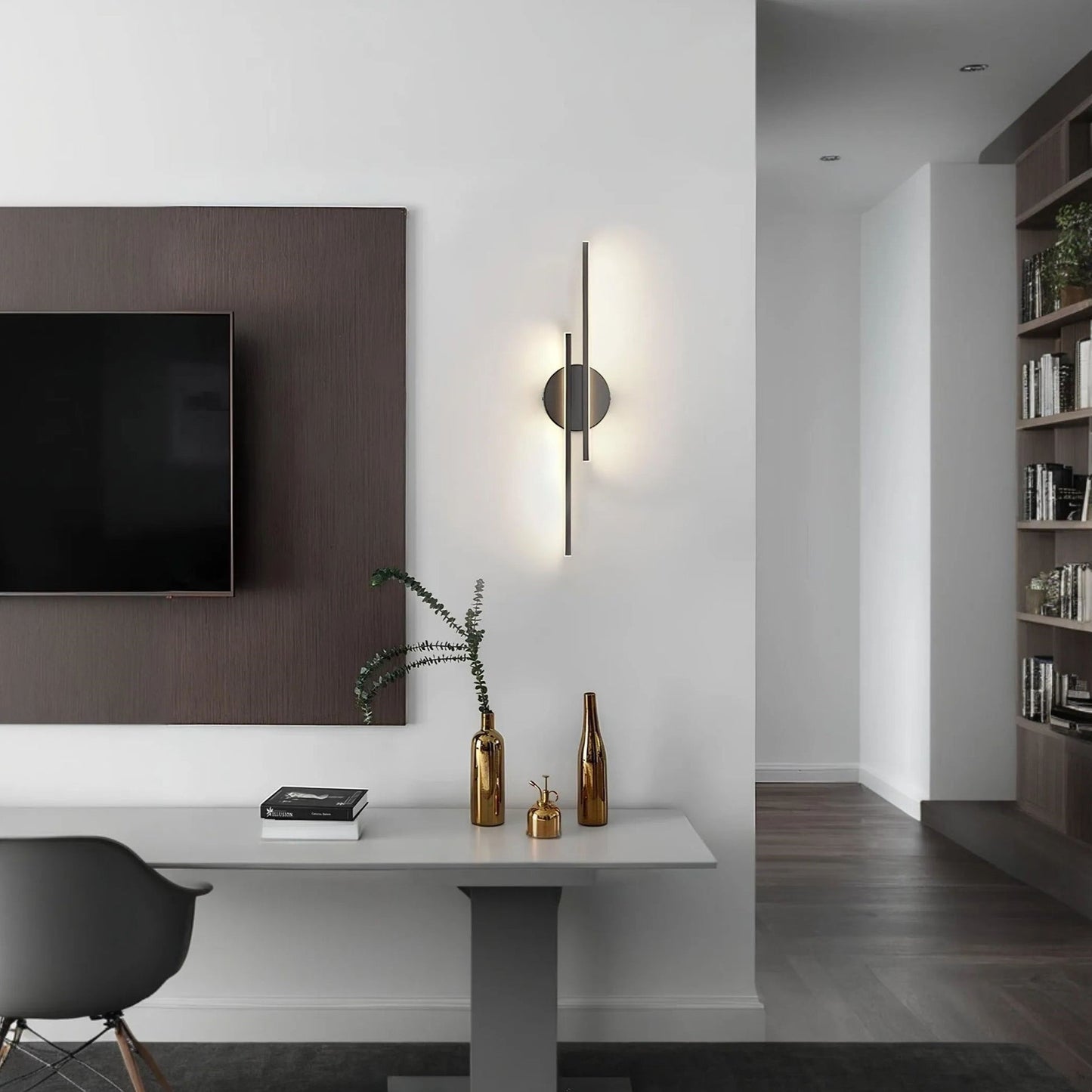 Modern LED Wall Light Double Bar Design