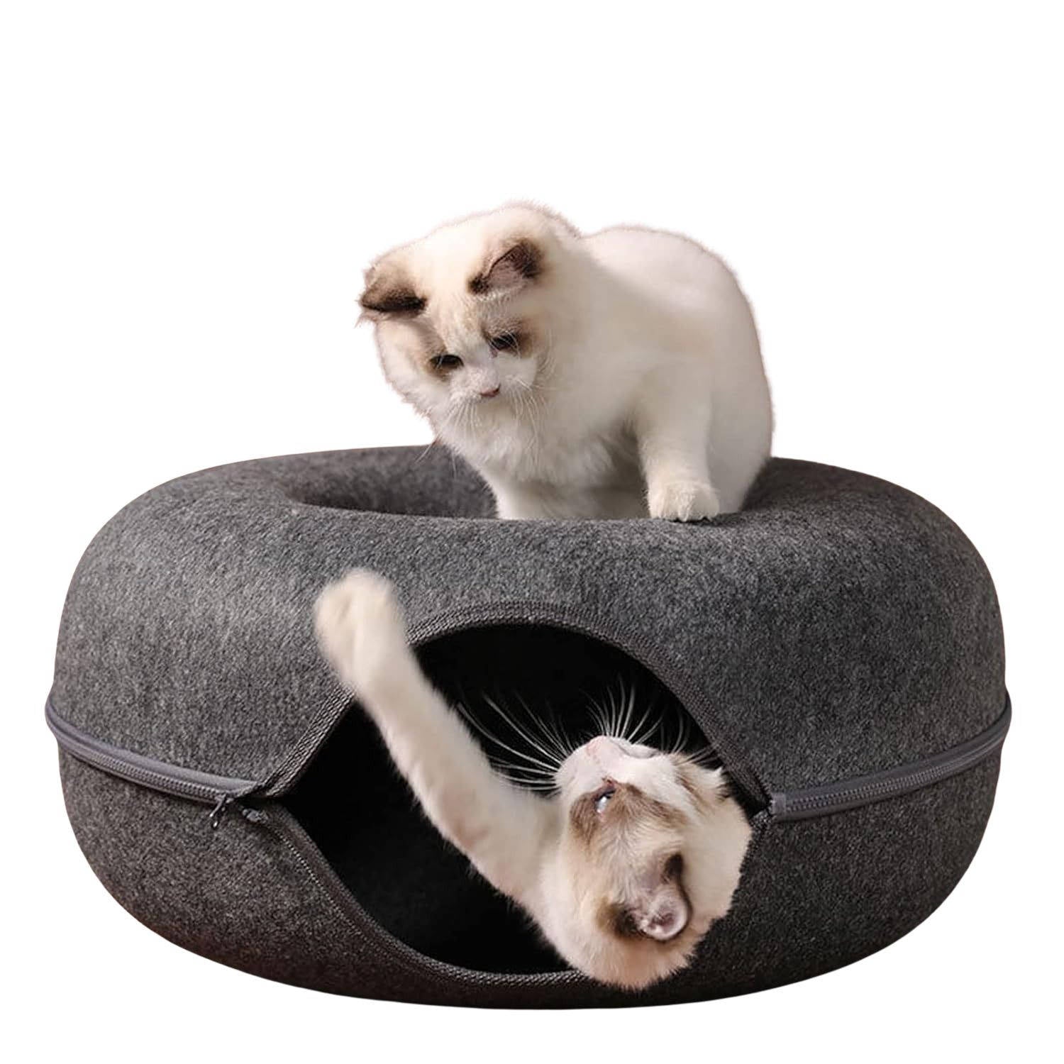 Plush Cat Donut Bed - Halri