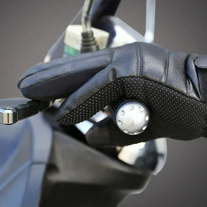 USB Heated Waterproof Leather Gloves for Winter Outdoor Sports
