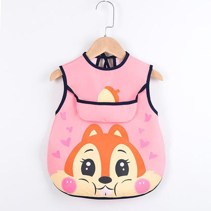 Cute Baby Bib Apron with Handy Pockets