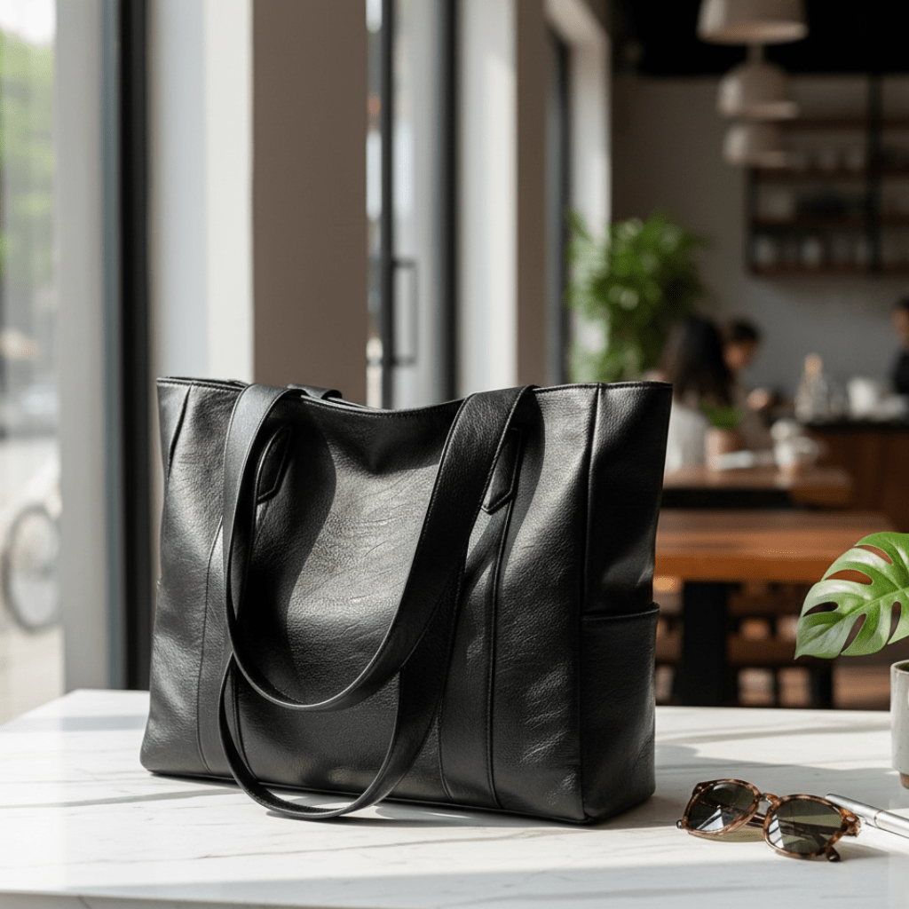 Classic Leather Tote Shoulder Bag - Halri