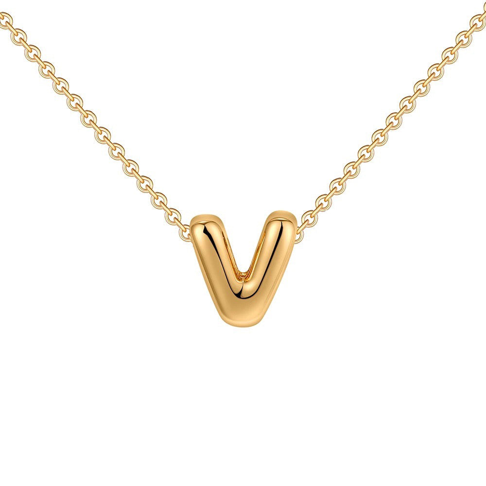 Delicate Script Monogram Initial Necklace