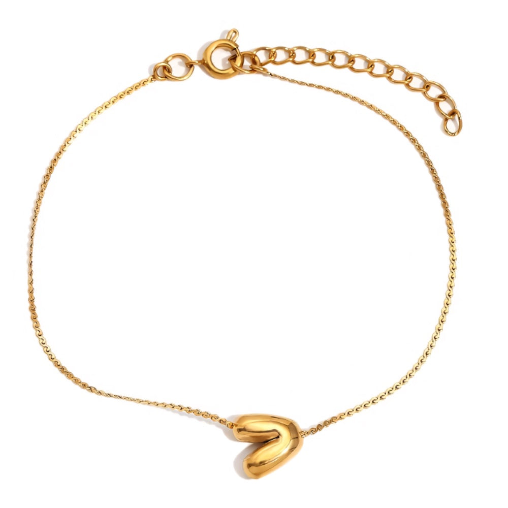 Tiny Alphabet Letter Charm Bracelet