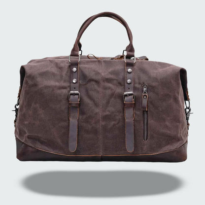 Premium Canvas Leather Large Travel Bag 35L