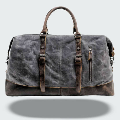 Premium Canvas Leather Large Travel Bag 35L