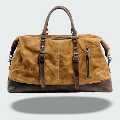 Premium Canvas Leather Large Travel Bag 35L