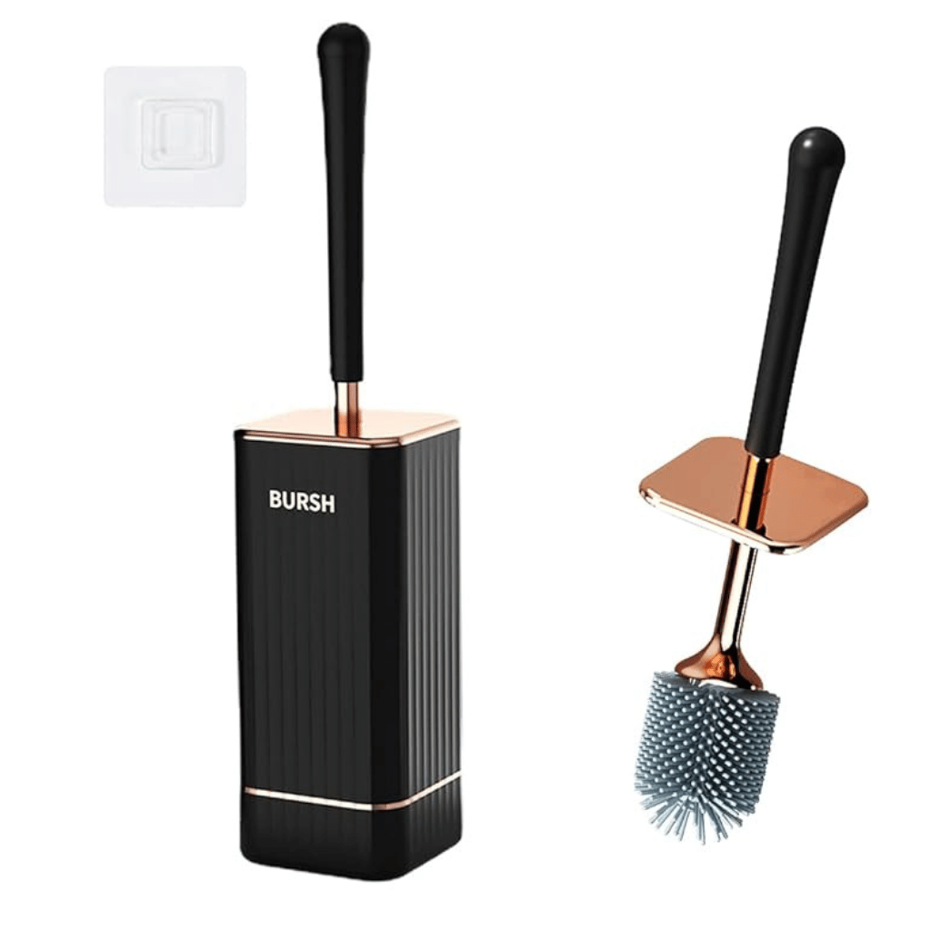 Halri | Slim Flexible Toilet Brush with Easy Mount Holder - Halri