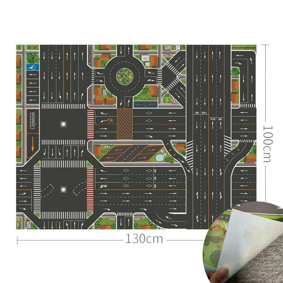 Vibrant Roadway Playmat – Endless Adventures for Kids with Educational & Imaginative Play, Safe for Ages 3+