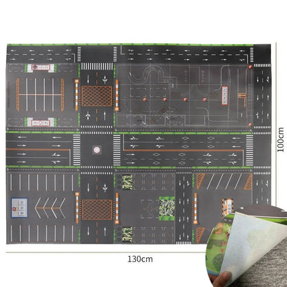 Vibrant Roadway Playmat – Endless Adventures for Kids with Educational & Imaginative Play, Safe for Ages 3+