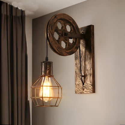 Rustic Metal LED Wall Light – Modern Industrial Lamp