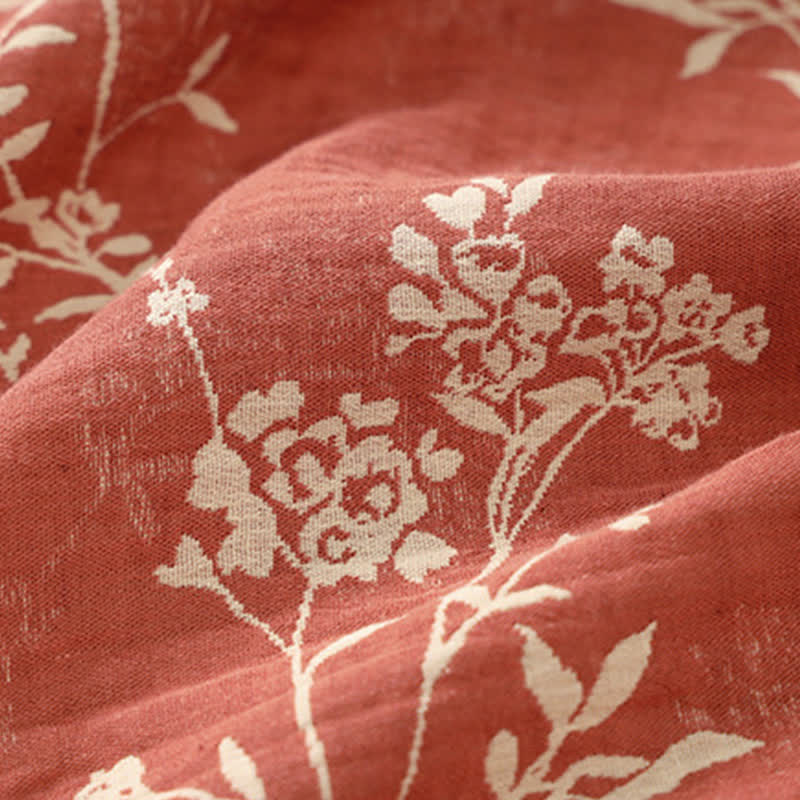 Comfortable Floral Kimono Robe - Lightweight Cotton