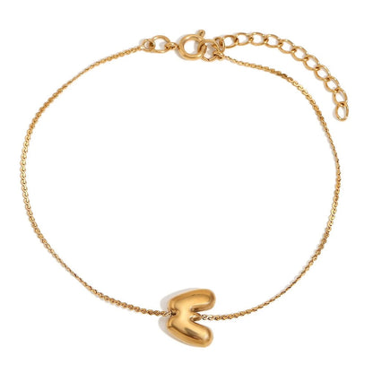 Tiny Alphabet Letter Charm Bracelet