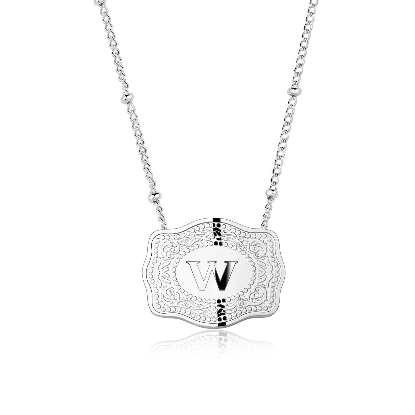Pretty Initial Letter Pendant Necklace Buckle