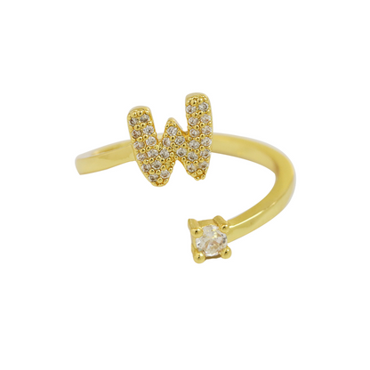 Delicate Sparkle Initial Diamond Ring