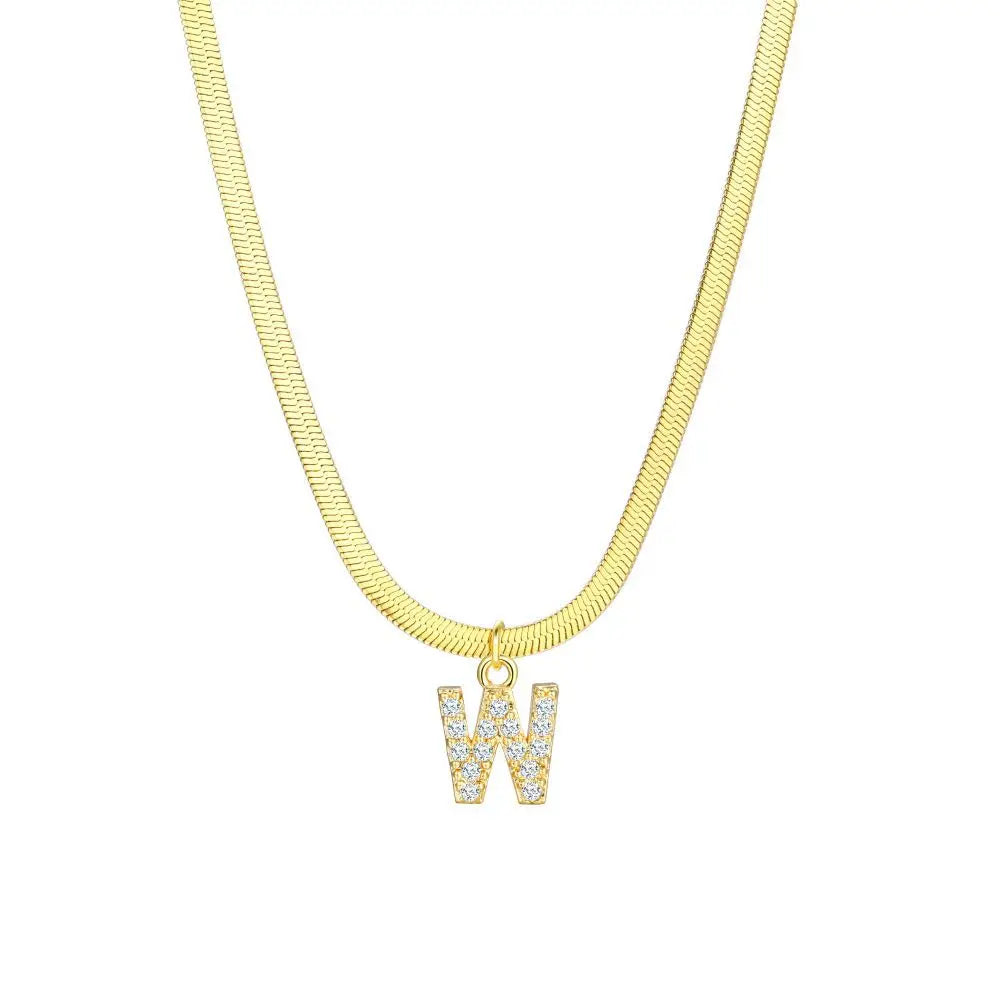 Delicate Diamond Initial Bar Necklace
