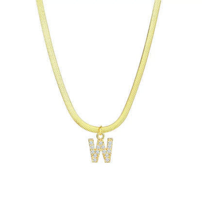 Delicate Diamond Initial Bar Necklace