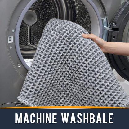 Plush Waffle Bathroom Mat - Soft and Absorbent