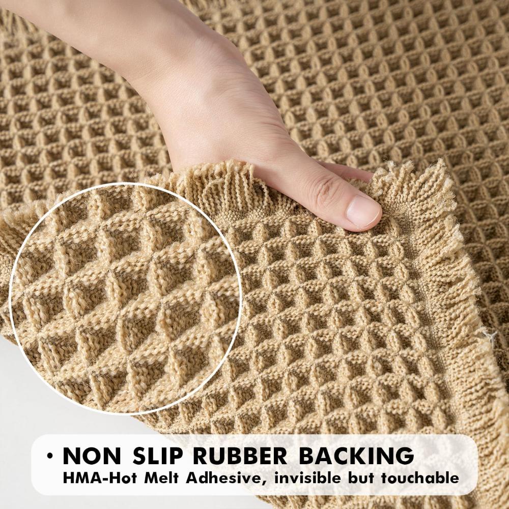 Plush Waffle Bathroom Mat - Soft and Absorbent