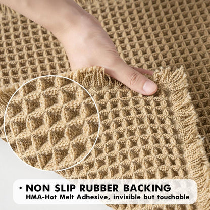 Plush Waffle Bathroom Mat - Soft and Absorbent