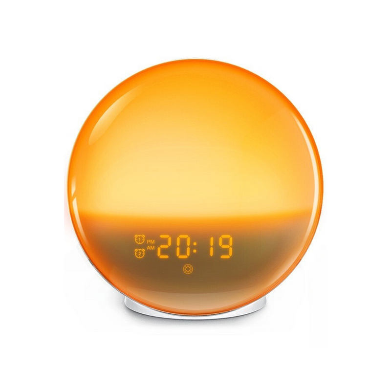 Wake Up Light Alarm Clock with Sunrise Simulation and App Control – Compact Bedside Sunrise Lamp, 17x18x11cm 0