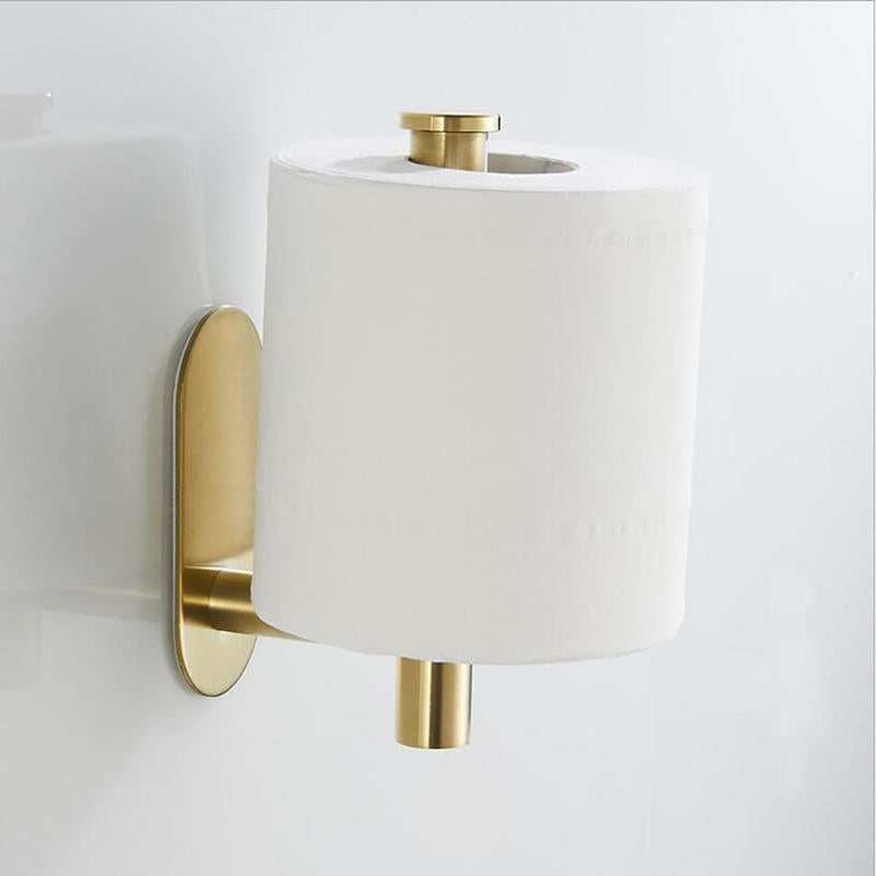 Wall-Mounted Stainless Steel Toilet and Kitchen Roll Holder - Durable, Modern Bathroom Accessory 1