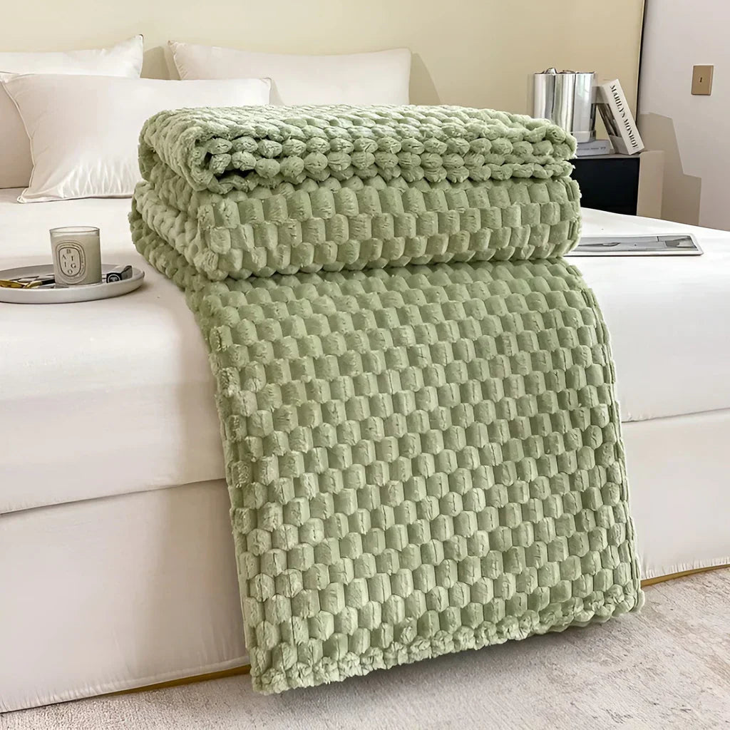 Plush Throw Blanket for Bed and Sofa