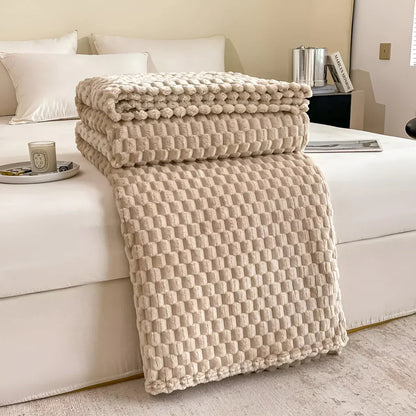 Plush Throw Blanket for Bed and Sofa